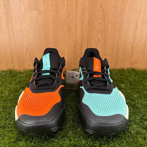adidas Barricade 14 Flash Aqua Core Black Lucid Orange Tennis JR1742 Men\'s Sz 12 main image 8